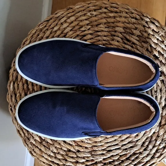Carla Saint-Barth Uomo Mens Navy Suede Slip-On Loafer Sneakers Size EU42/US9