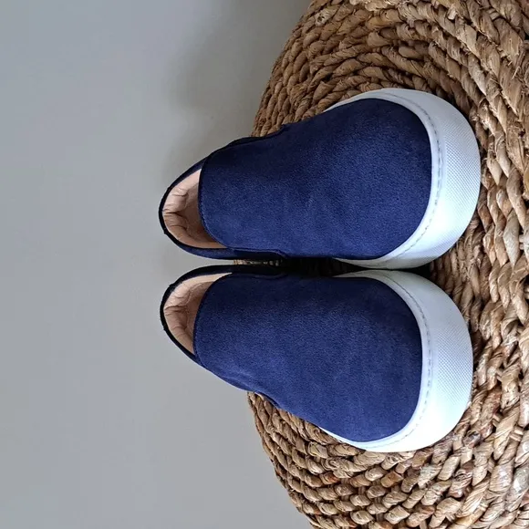 Carla Saint-Barth Uomo Mens Navy Suede Slip-On Loafer Sneakers Size EU42/US9