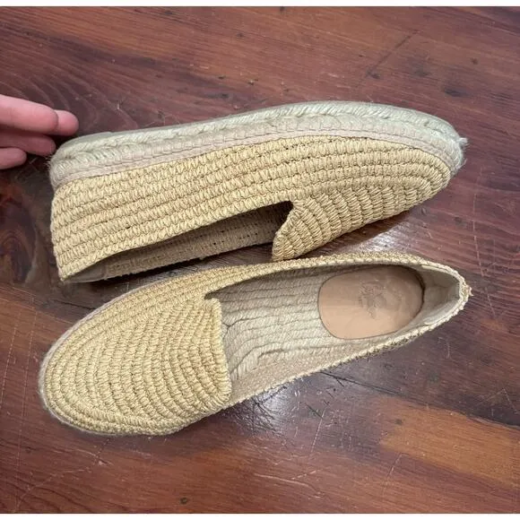 CASTAÑER Women’s Joaquina raffia espadrilles Size 38/7.5 Beige Slip On