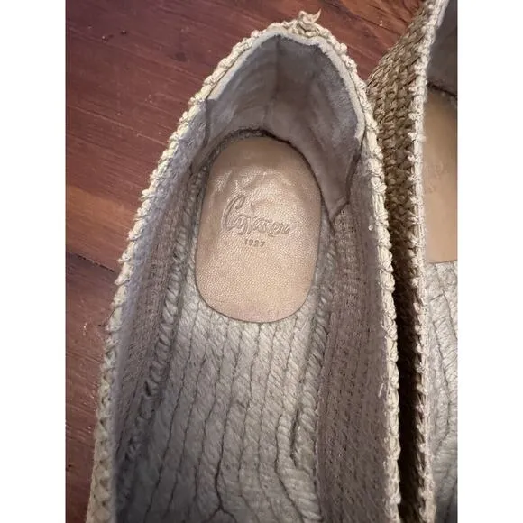CASTAÑER Women’s Joaquina raffia espadrilles Size 38/7.5 Beige Slip On