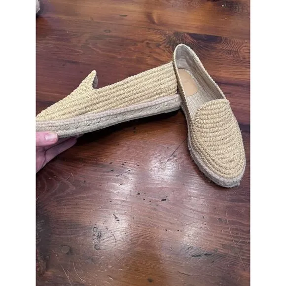 CASTAÑER Women’s Joaquina raffia espadrilles Size 38/7.5 Beige Slip On