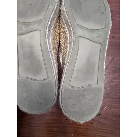 CASTAÑER Women’s Joaquina raffia espadrilles Size 38/7.5 Beige Slip On