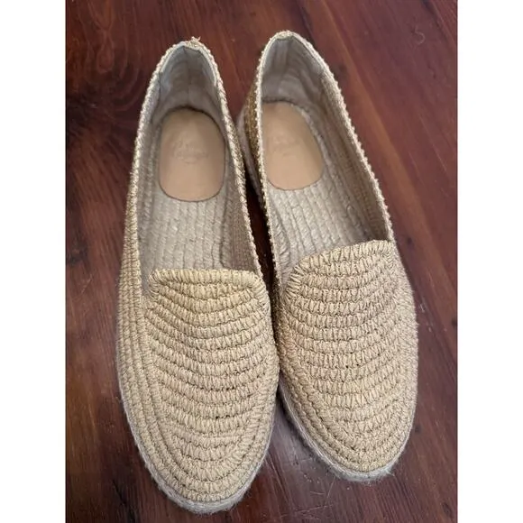 CASTAÑER Women’s Joaquina raffia espadrilles Size 38/7.5 Beige Slip On