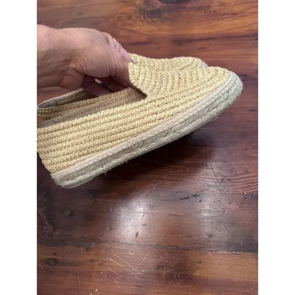 CASTAÑER Women’s Joaquina raffia espadrilles Size 38/7.5 Beige Slip On