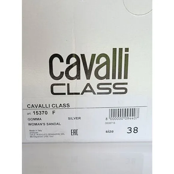 CAVALLI CLASS Women’s Comfort Pool White Logo Slides NEW WITH BOX MSRP $195