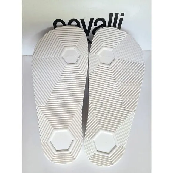 CAVALLI CLASS Women’s Comfort Pool White Logo Slides NEW WITH BOX MSRP $195