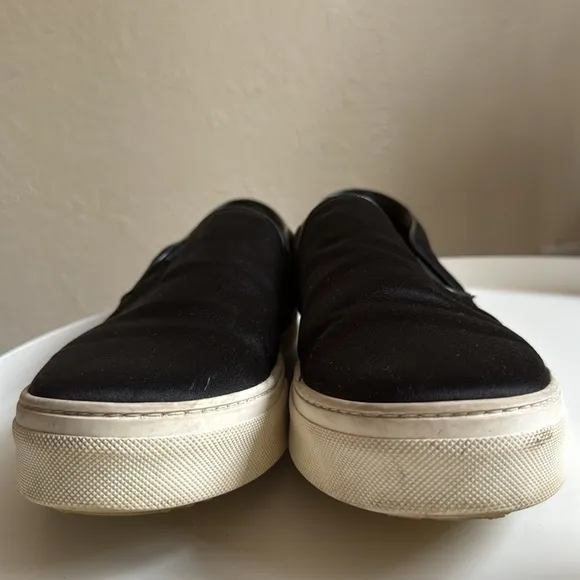 Celine made in Italy satin slip on skate sneakers