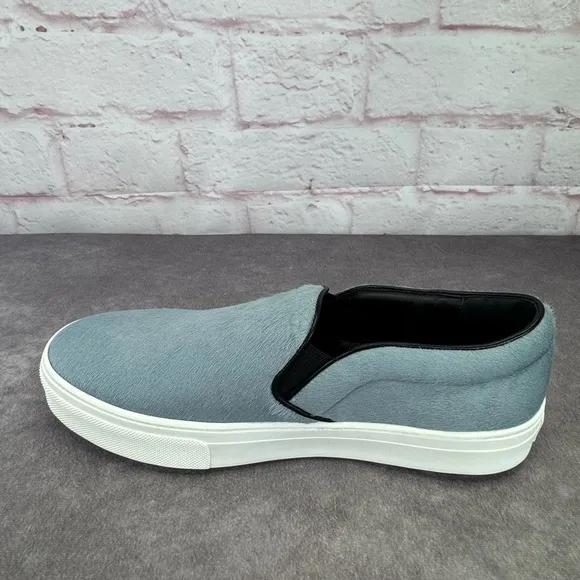 Celine Pony Hair Light Blue Slip-On Sneakers 38.5 NEW