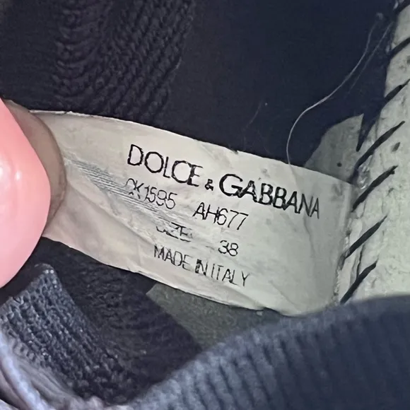 CERTIFIED AUTHENTIC Dolce &amp; Gabbana Sorrento Black and White Slip-On Sneakers