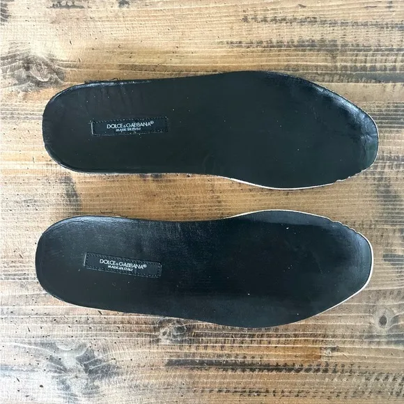 CERTIFIED AUTHENTIC Dolce &amp; Gabbana Sorrento Black and White Slip-On Sneakers