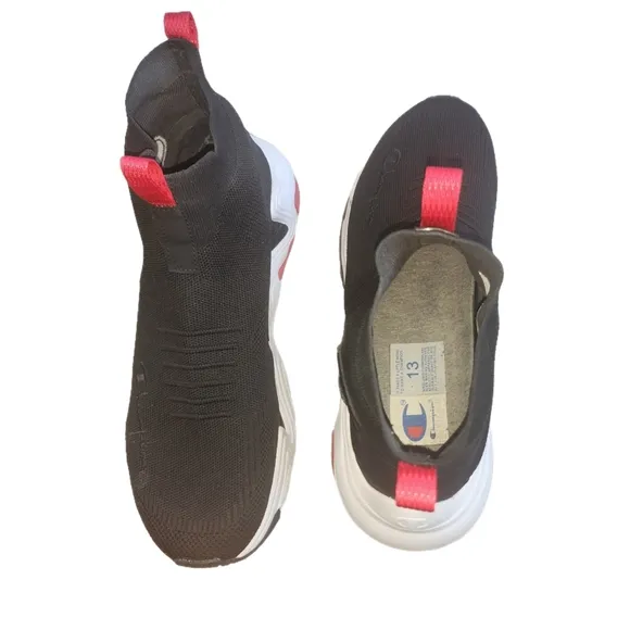 CHAMPION HYPER C RAW HIGH TOP SNEAKERS  SNUG SOCK FIT SIZE 13