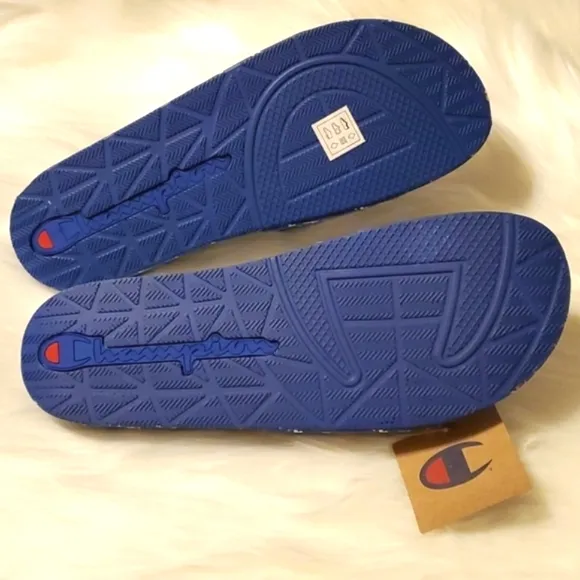 Champion IPO Repeat Slides Blue Flip Flops Sandals
