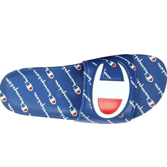 Champion IPO Repeat Slides Blue Flip Flops Sandals