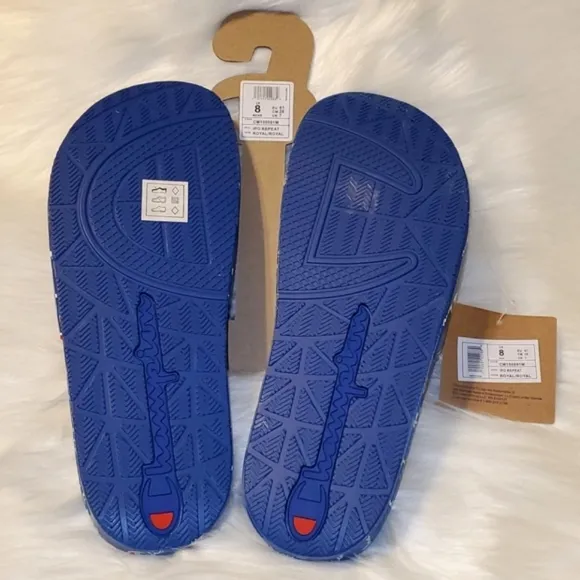 Champion IPO Repeat Slides Blue Sandals Flip Flops