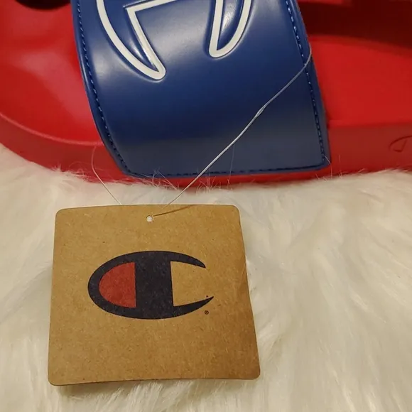 Champion IPO Royal Red Slides Flip Flops Sandals