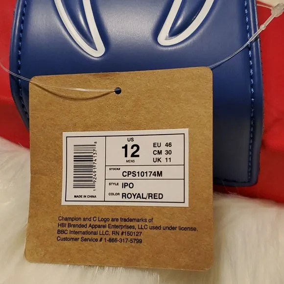 Champion IPO Royal Red Slides Flip Flops Sandals