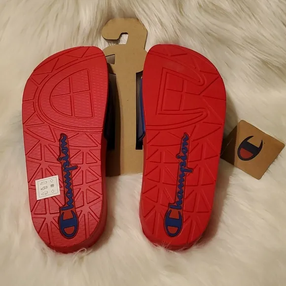 Champion IPO Royal Red Slides Flip Flops Sandals