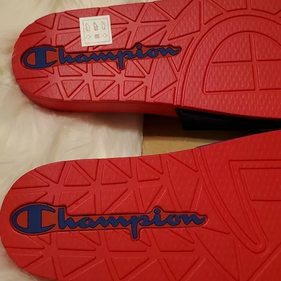Champion IPO Royal Red Slides Flip Flops Sandals