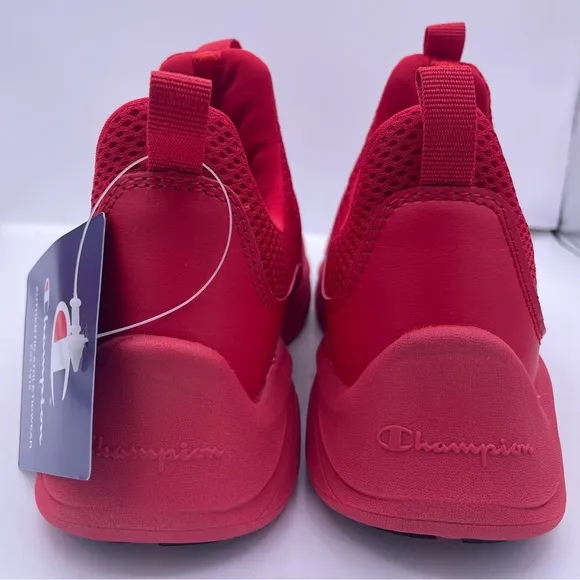 CHAMPION kids unisex legend lo red slip on sneakers Size 12