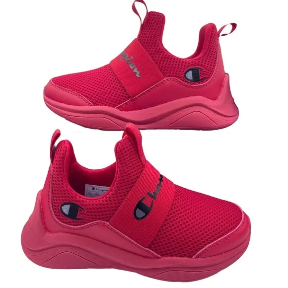 CHAMPION kids unisex legend lo red slip on sneakers Size 12