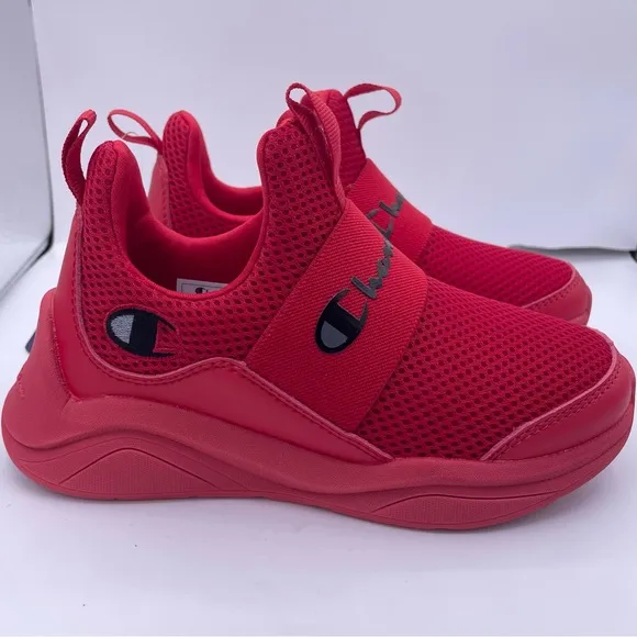 CHAMPION kids unisex legend lo red slip on sneakers Size 12