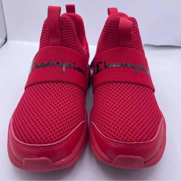 CHAMPION kids unisex legend lo red slip on sneakers Size 12