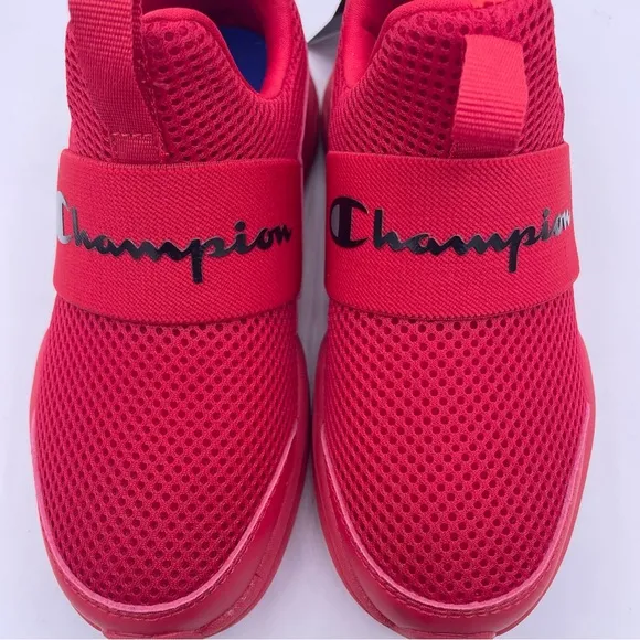 CHAMPION kids unisex legend lo red slip on sneakers Size 12