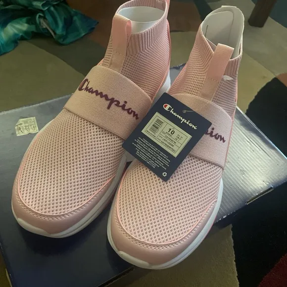 Champion Pink Slip-On Sneakers