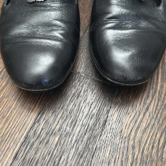Chanel Black Leather Women's Loafers 38.5
