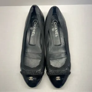 CHANEL Black Quilted Ballet Flats, added rubber sole
