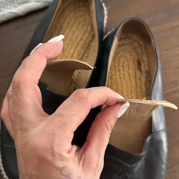 Chanel Espadrilles 37 Black Leather