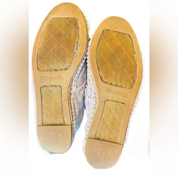 Chanel Espadrilles in Light Lavender and Cream