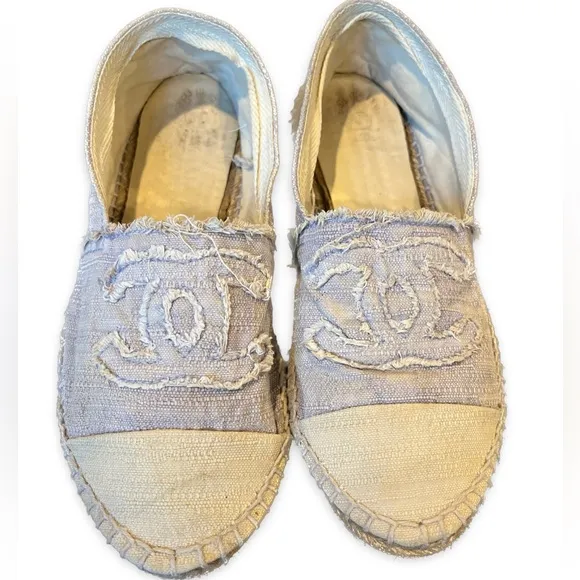 Chanel Espadrilles in Light Lavender and Cream