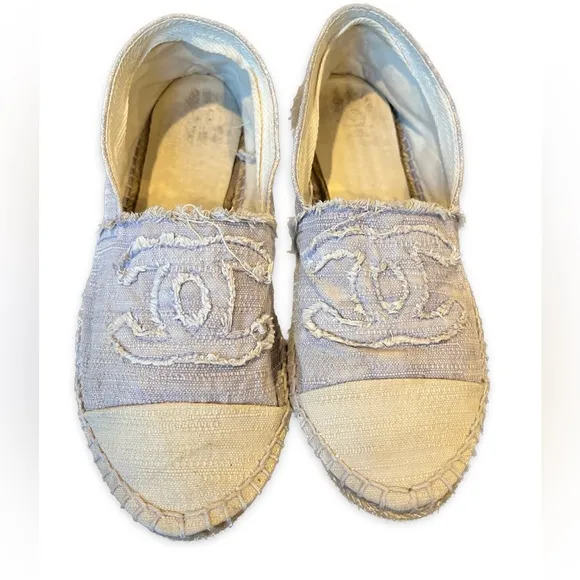 Chanel Espadrilles in Light Lavender and Cream