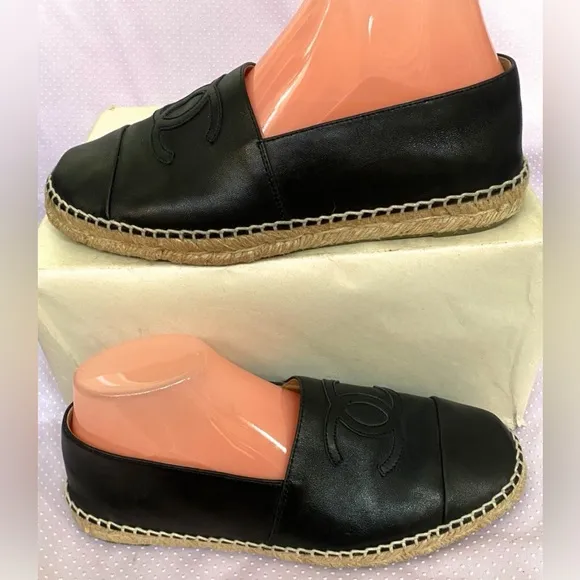 Chanel Lambskin Espadrilles(40)