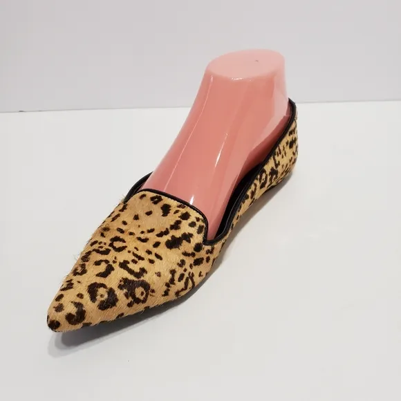 Charles David Cheetah Print CLf Leather Loafers