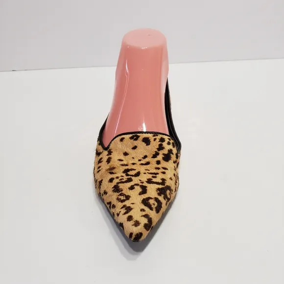 Charles David Cheetah Print CLf Leather Loafers