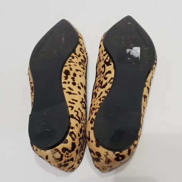 Charles David Cheetah Print CLf Leather Loafers