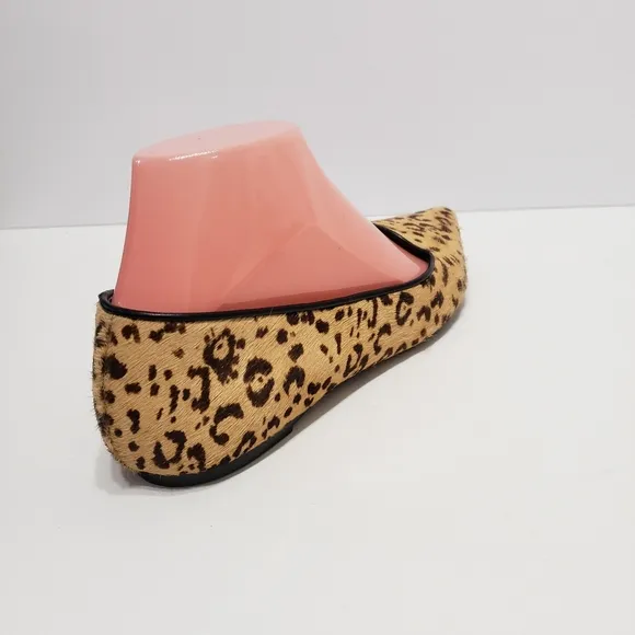 Charles David Cheetah Print CLf Leather Loafers
