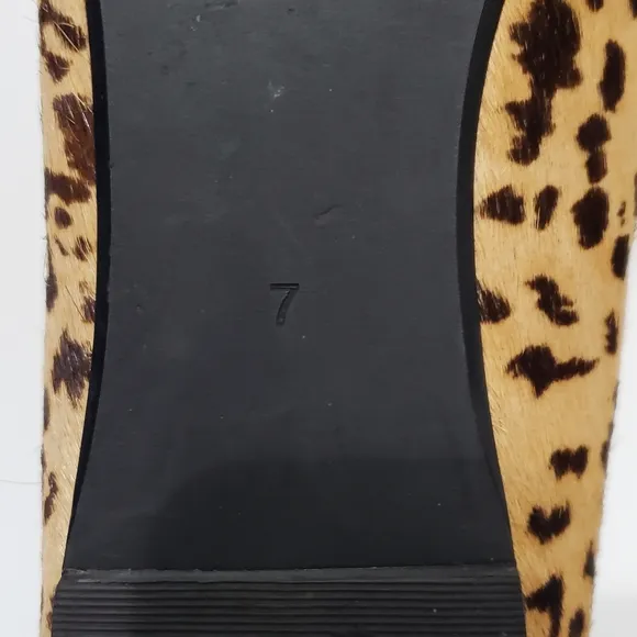 Charles David Cheetah Print CLf Leather Loafers