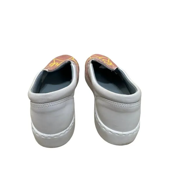 Chiara Ferragni &quot;baby pink&quot; embroidered velvet pink slip on sneakers size 39
