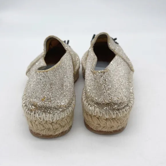 Chiara Ferragni Womens Flirting Glittered Espadrille Size 38 Slip-On Shoe