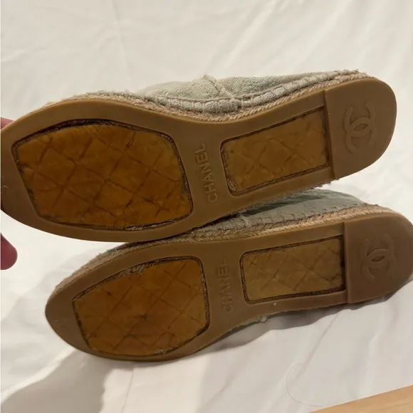Chic Beige and Cream Chanel Espadrilles