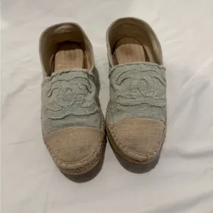 Chic Beige and Cream Chanel Espadrilles