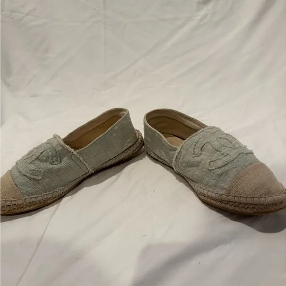 Chic Beige and Cream Chanel Espadrilles