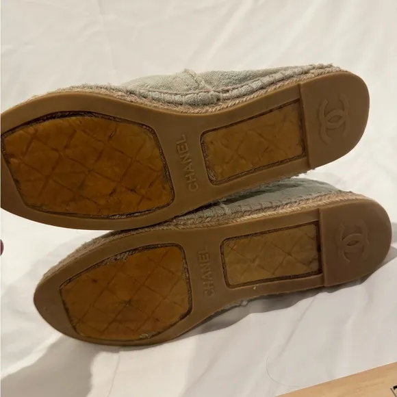 Chic Beige and Cream Chanel Espadrilles