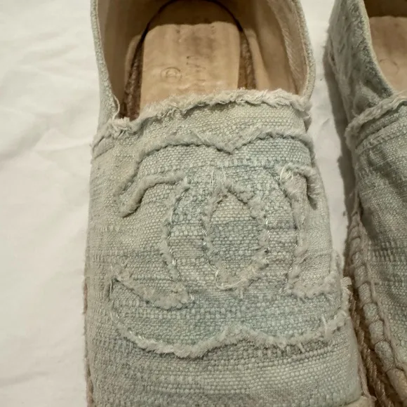Chic Beige and Cream Chanel Espadrilles