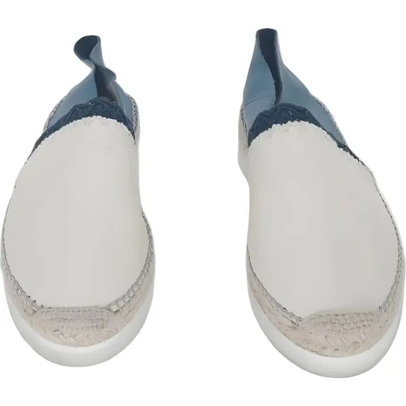 Chic Women's Blue Espadrille Slip-On Shoes Size 38 EU 8 US