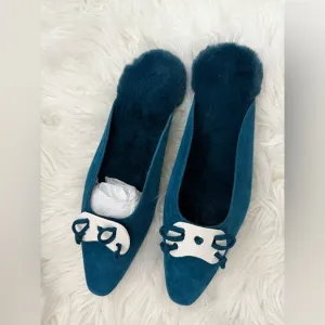 Chicos Suede Ballet Slides