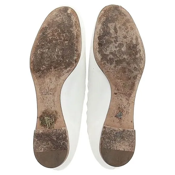 Chloé Lauren Ballet Flats in White Patent Leather